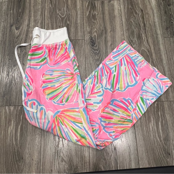 Lilly Pulitzer The Beach Pant Pink Pout Shellabrate Linen Pant - Picture 4 of 11